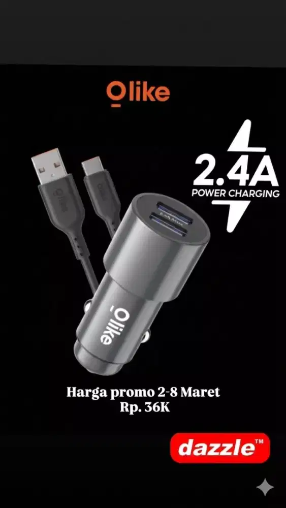 Sv olike R1C car charger set silver