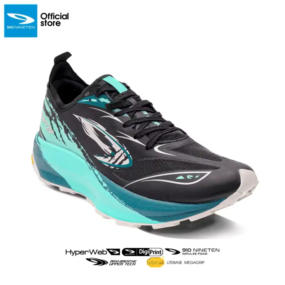 TERMURAH!!! 910 Yuza Veloraptor Black/Teal/Tosca Trial & Speed Run!!!