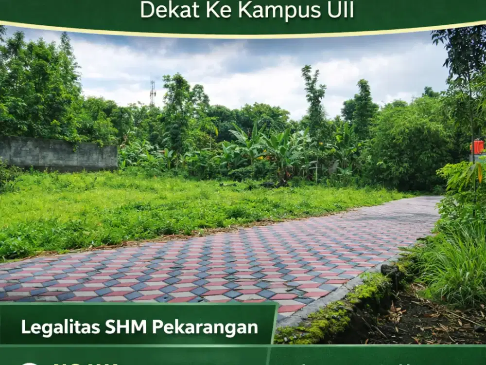 Tanah Jogja Kost Area Kampus UII Kaliurang SHM Pekarangan