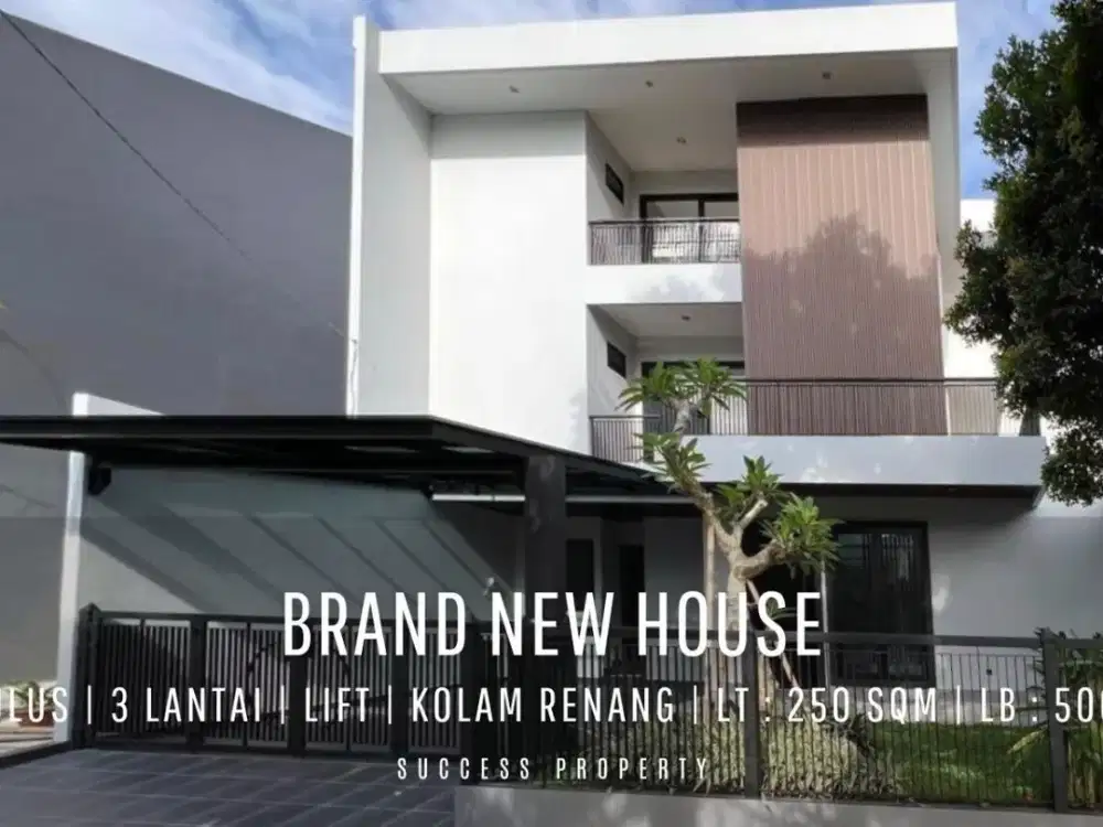For Sale! Rumah Baru 3 Lantai dengan Lift & Kolam Renang Pribadi dalam Komplek Area Lebak Bulus
