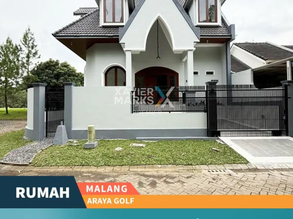 Dijual Rumah SHM Hook Cantik Siap Huni di Araya Golf Malang