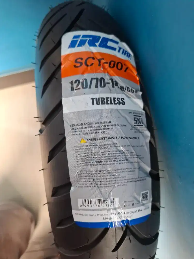 BAN IRC TUBELES IRC UKURAN 120/70-14