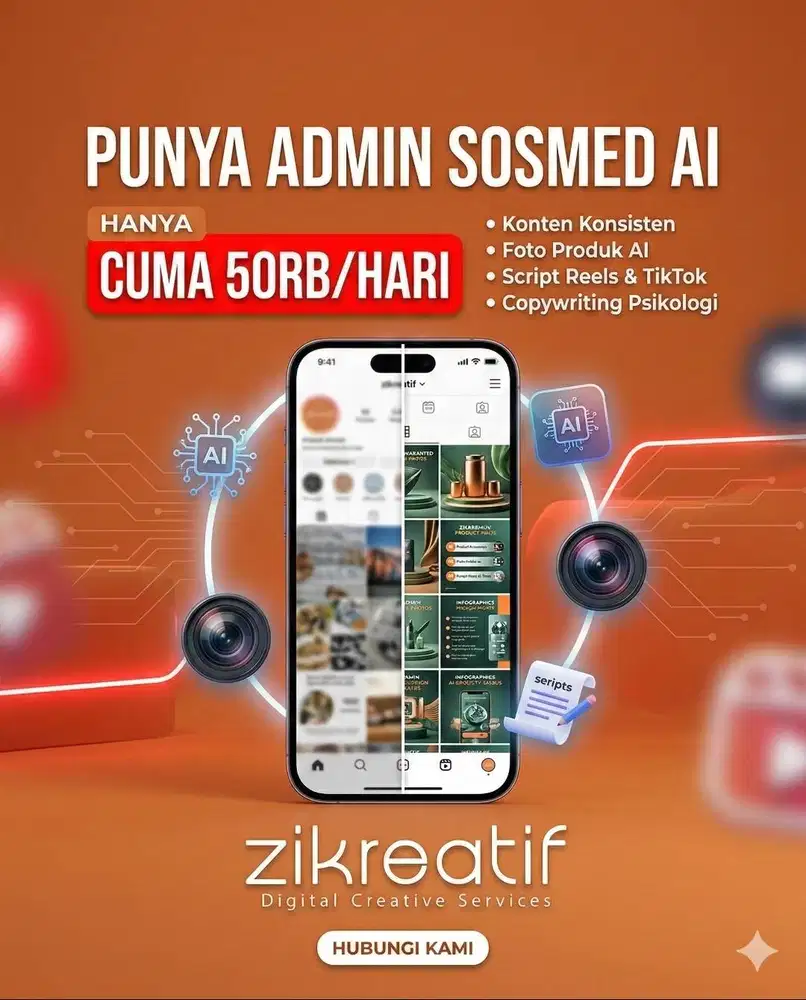 Kelola Sosial media dan pembuatan website untuk UMKM dengan AI