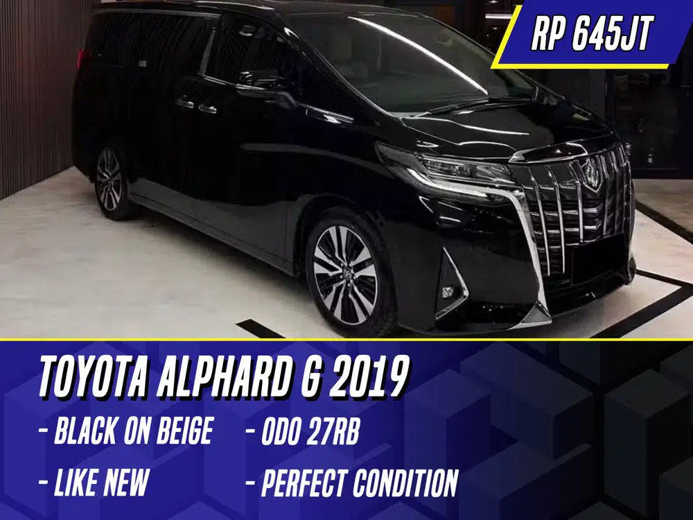 Toyota Alphard G 2019 Black on Beige Hitam