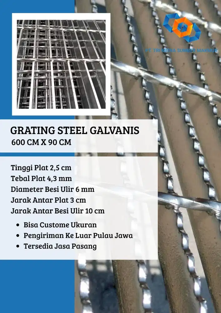 TUTUP SALURAN/GOT CUSTOME GRATING STEEL PABRIKASI