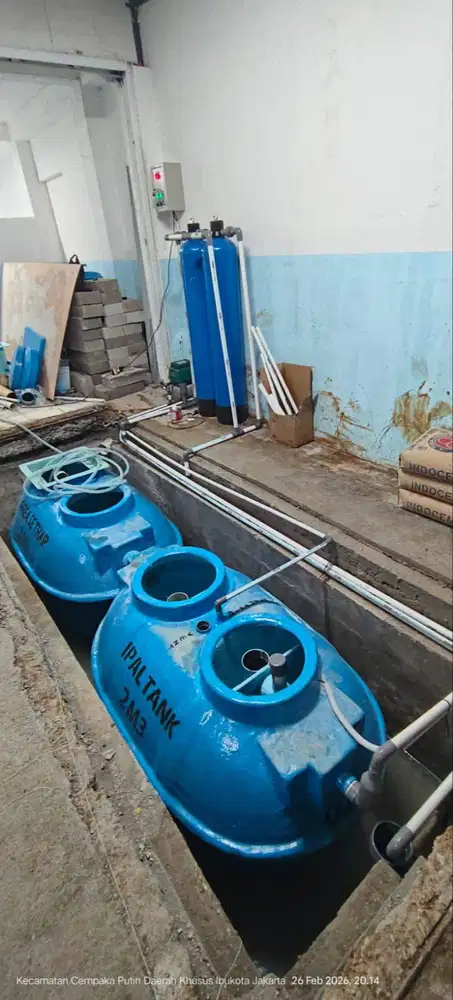 Tangki IPAL Fiberglass Dapur / IPAL Limbah Dapur 2000–6000 Liter