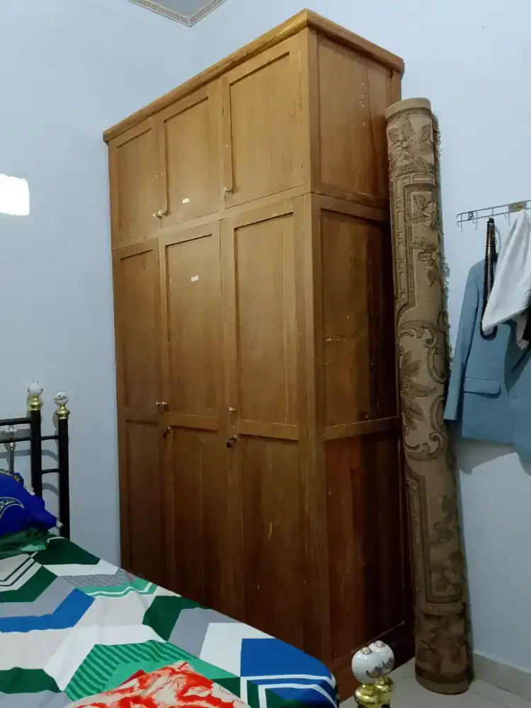 TURUN HARGA!! NGABISIN STOK!! Lemari jati 3 pintu t.280