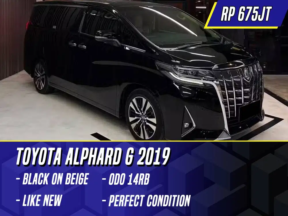 Toyota Alphard G 2019 Black on Beige Hitam