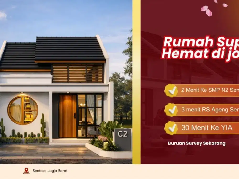Promo Rumah Siap Huni di Sentolo Kulon Progo Harga 275 Jutaan, Unit Terbatas Jangan Sampai Kehabisan