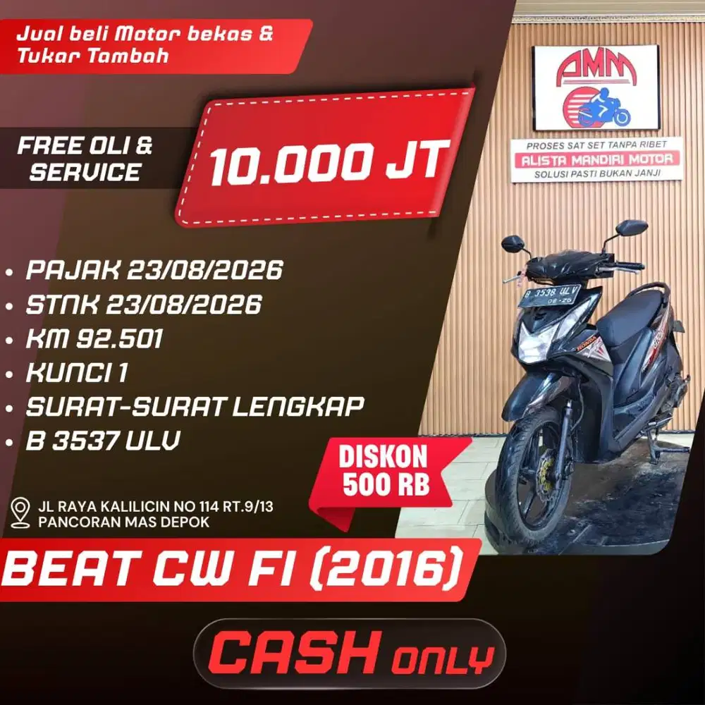 BEAT CW FI 2016 KREDIVO INDODANA TOKOPEDIA GOPAYLATER CC ALISTA MOTOR