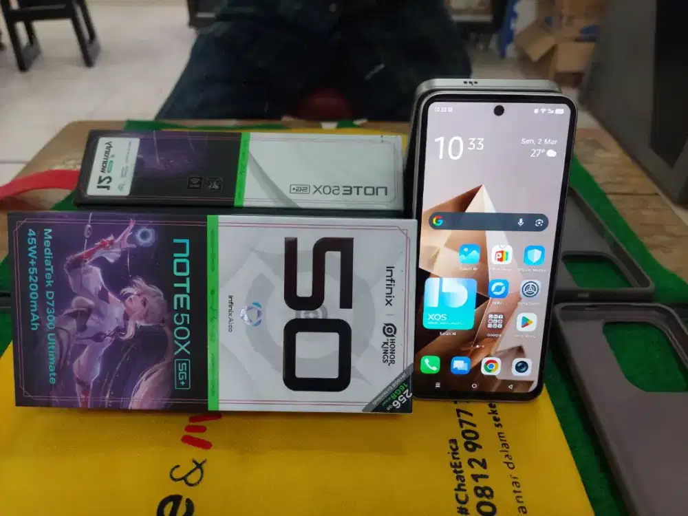 Infinix Note 50 x 5G plus 8/256 gb 2 bln pke mulus no minus lengkap