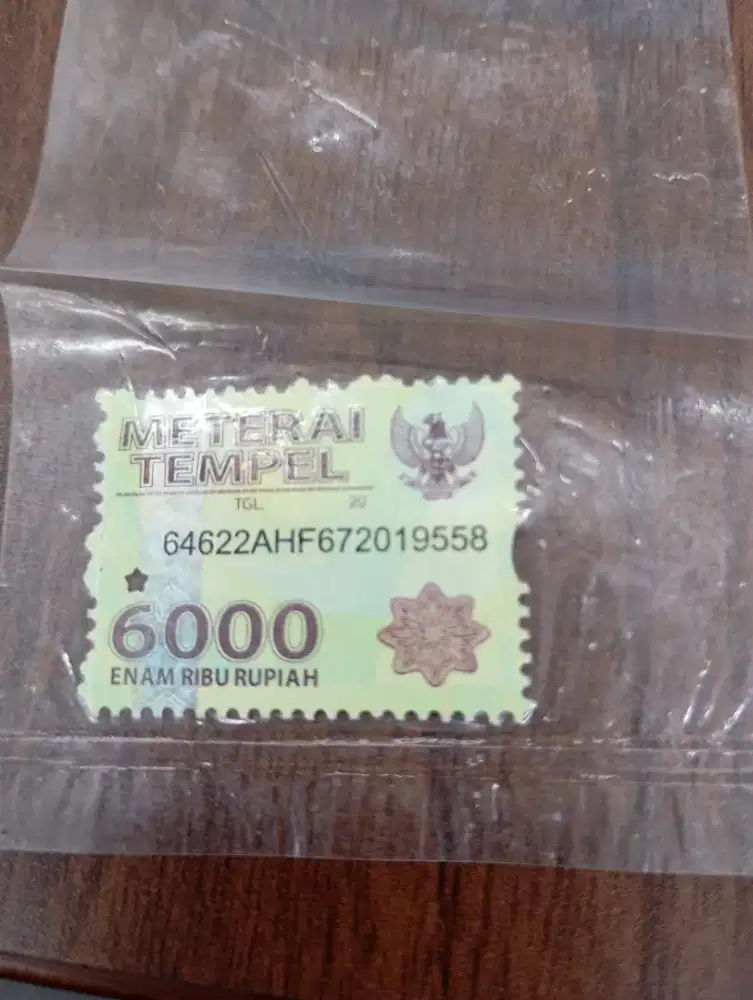 Materai tempel 6000 jadul kuno