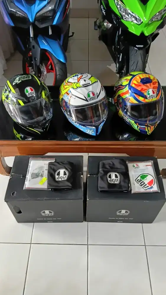 Dijual Murah Helem AGV 3 Unit, Bukan Arai, Shoie dan Nollan