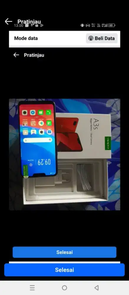 Jual hp baru oppo a3s ram 6/128 layar  6,2 inch fulset