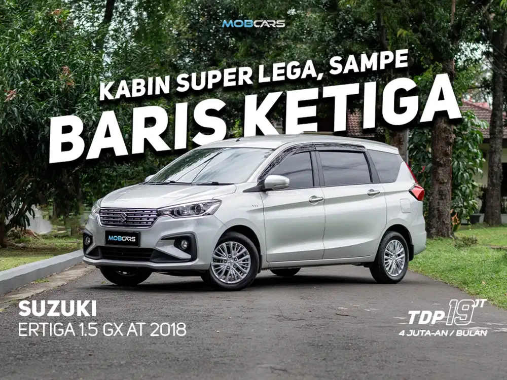 19 JUTAAN! FULLSET ERTIGA 1.5 GX AT 2018 ABU-ABU METALIK MOBCARS