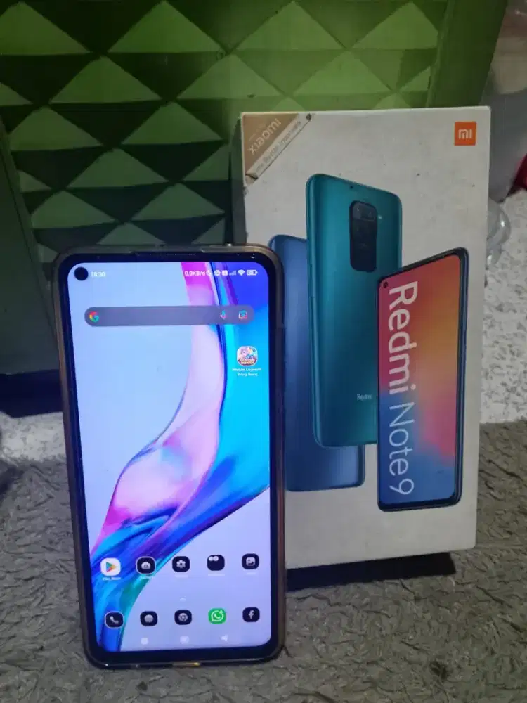 Redmi note 9 ram 4/64 fullset oriian