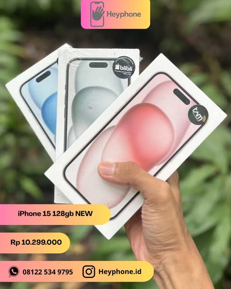iPhone 15 128gb NEW BARU SEGEL