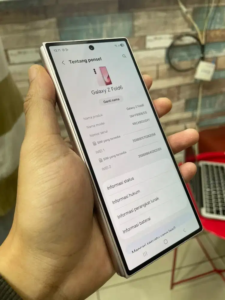 samsug fold 6 12/256 pink garansi resmi