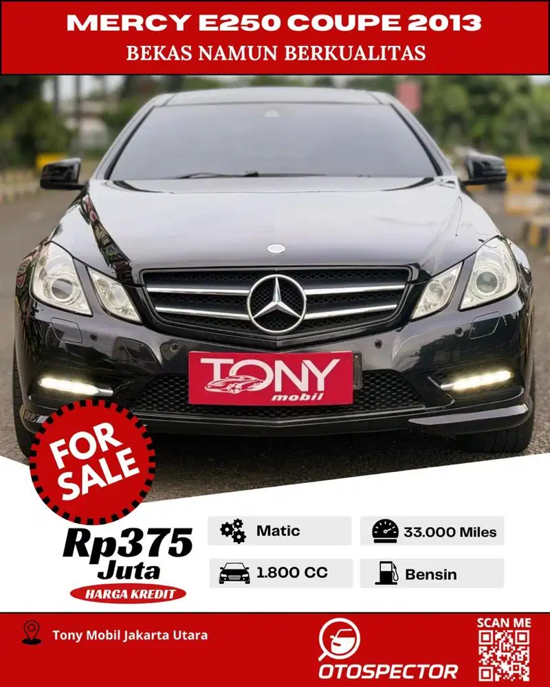 #Tony Mobil# Mercedes Benz E250 Coupe  2013 Hitam