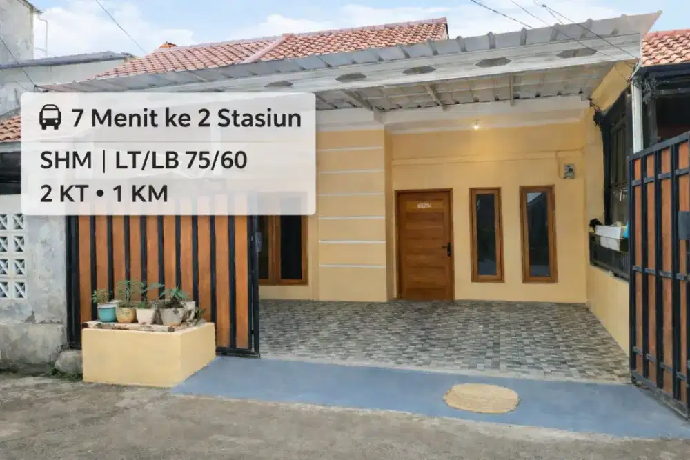 Rumah dekat stasiun dibawah harga pasaran siap huni full renov