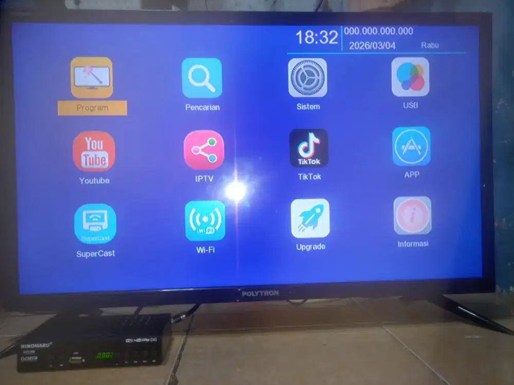 Tv LED 32 Polytron Normal tanpa STB