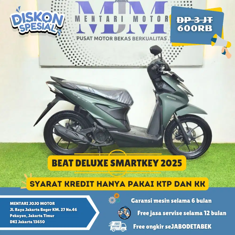 BEAT DELUXE SMARTKEY 2025 GAS DP 600K HANYA DI MENTARI JOJO MOTOR