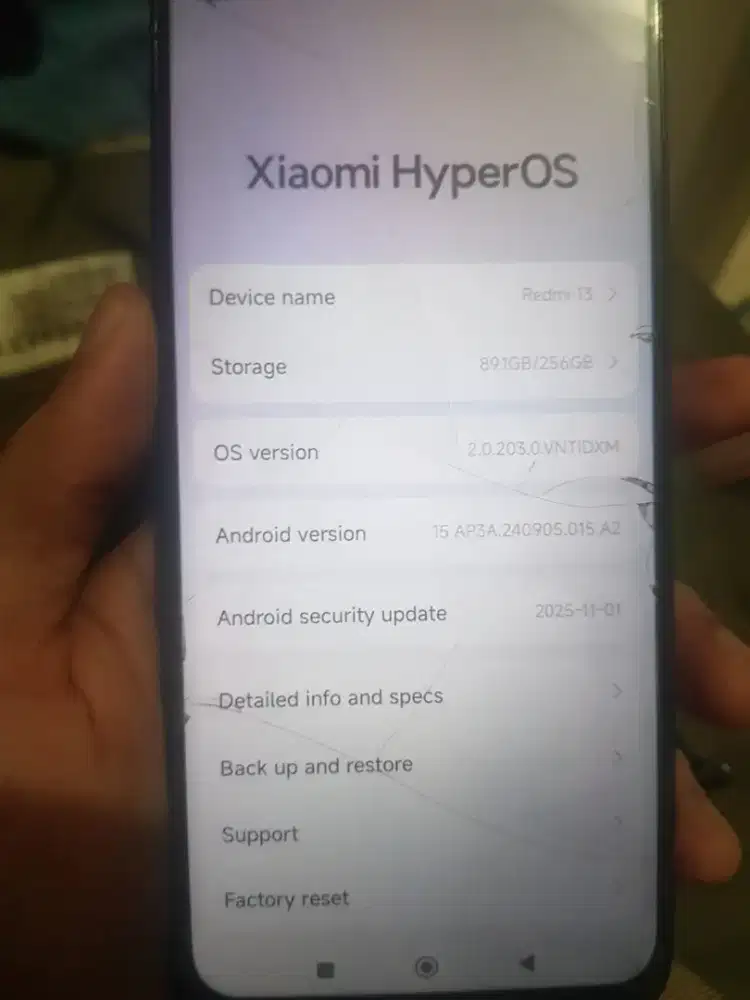 Xiaomi redmi 13 batangan ram 8/256 mulus