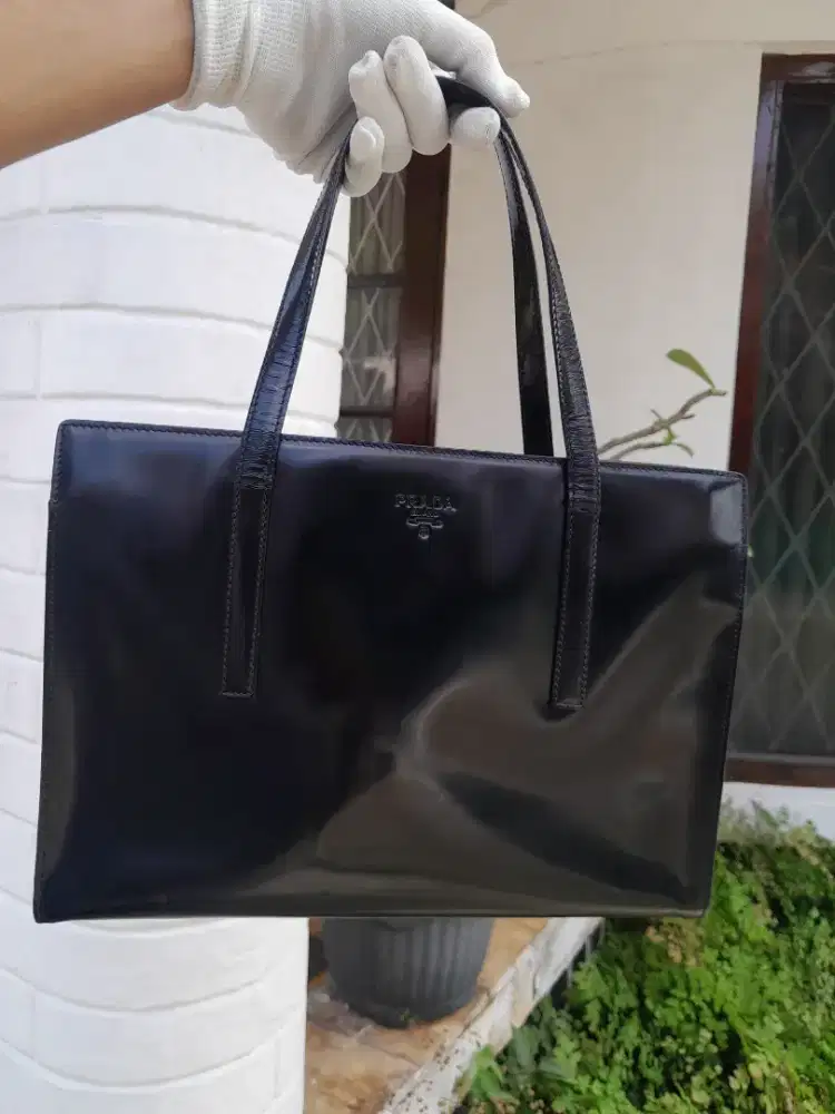 Tote Bag Prada Milano Made in Italy Patent Leather Original
