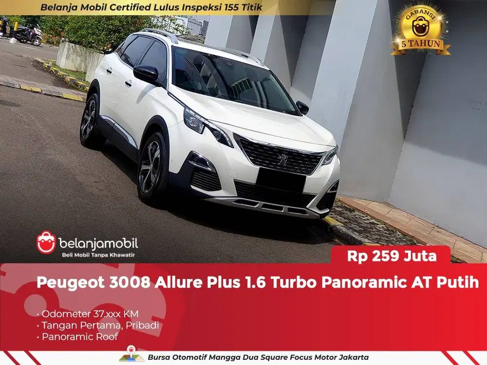 [ GARANSI 5TH ] Peugeot 3008 Allure Plus 1.6 Turbo AT 2019 2020