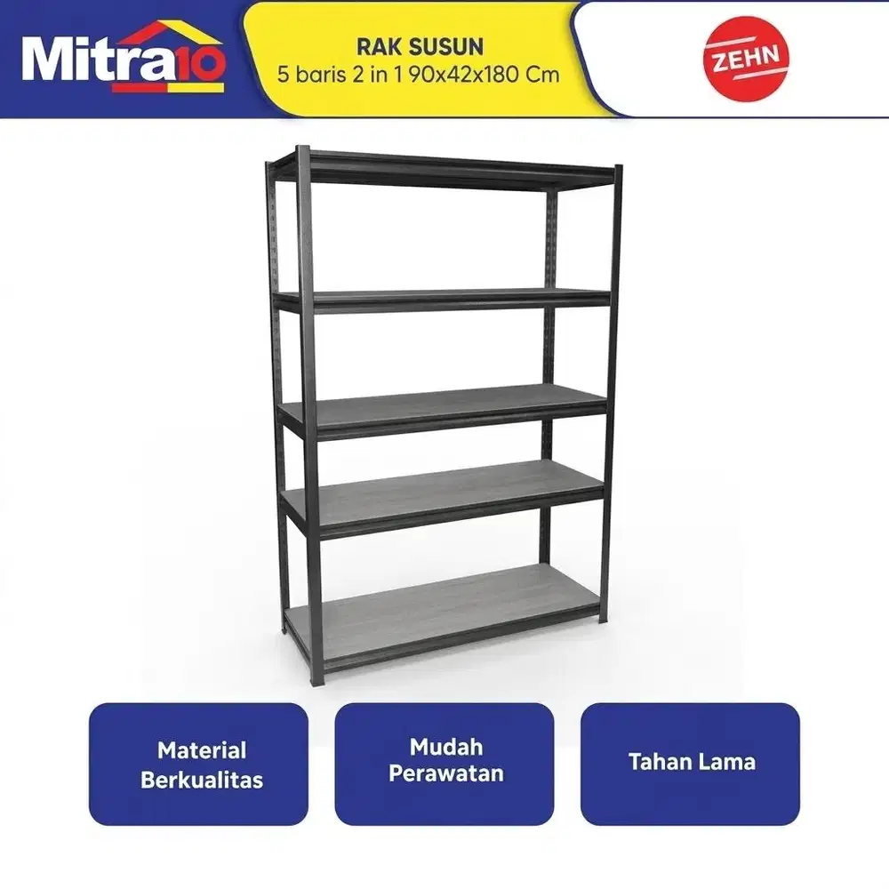 Rak Besi Zehn 5 Susun – Super Kokoh & Anti Karat