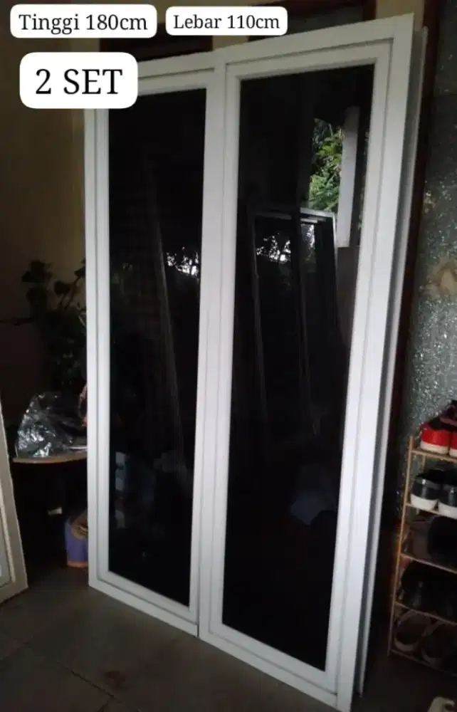 Jual borongan - Copotan jendela +kusen alumunium swing