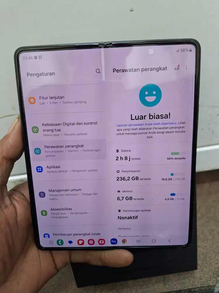 samsung z fold 5 512gb sein lengkap ori mulus