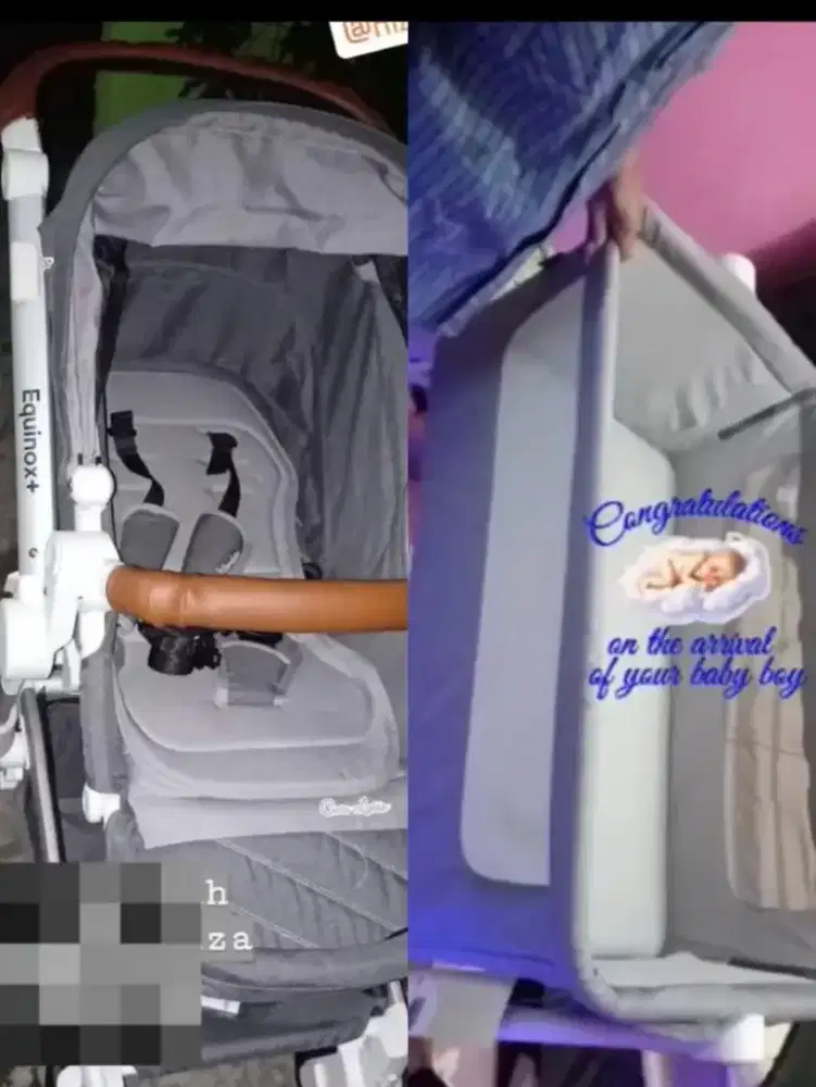 Dijual stroller chocolate & baby box merk CBX