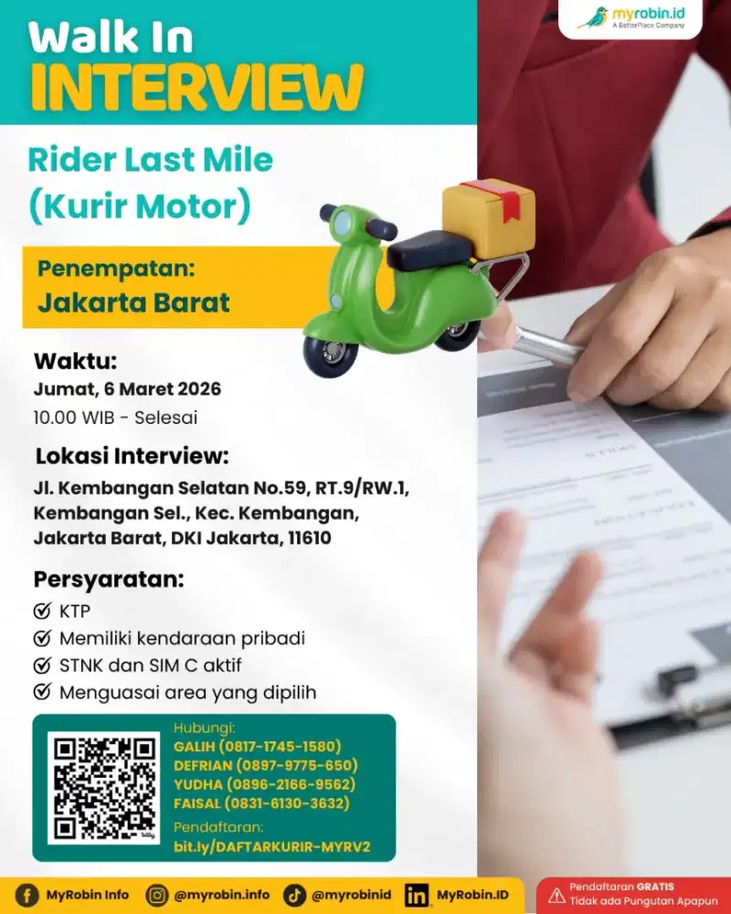 Dibutuhkan cepat RIDER