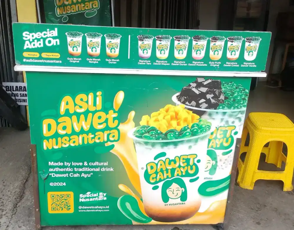 Gerobak Minuman Dawet Portable Siap Pakai – Cocok Untuk Usaha