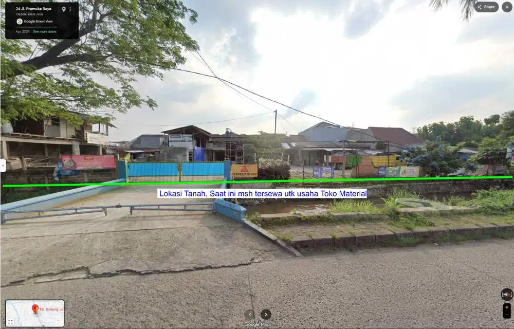 Jarang Ada-Dijual Tanah Komersial Strategis di Jl Pramuka Raya, Depok