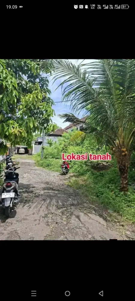 Dijual tanah murah,1 are di ungasan jimbaran bali