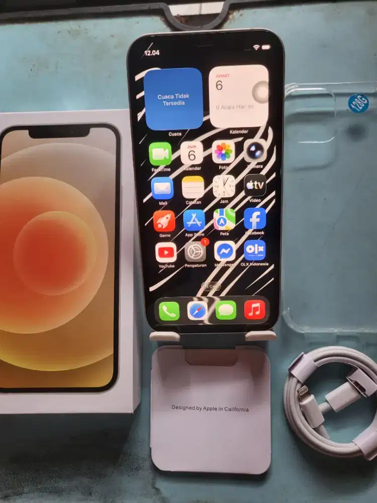 Iphone 12 128gb white inter all operator mulus normal no minus