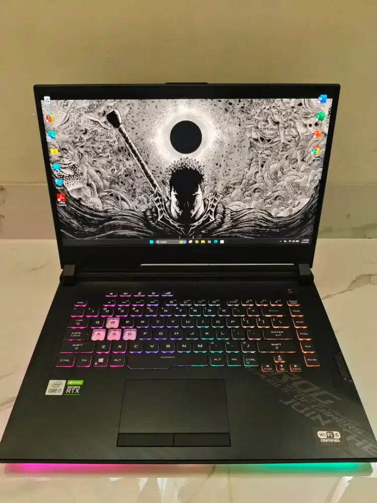 Asus ROG Strix G512LV Core i7 Gen 10 RTX 2060 RAM 16GB SSD 512GB Mulus