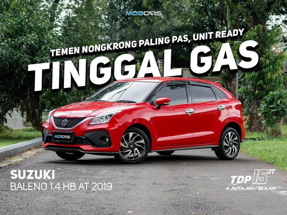 FREE E-TOLL 1 JT BALENO 1.4 HB AT 2019 MERAH