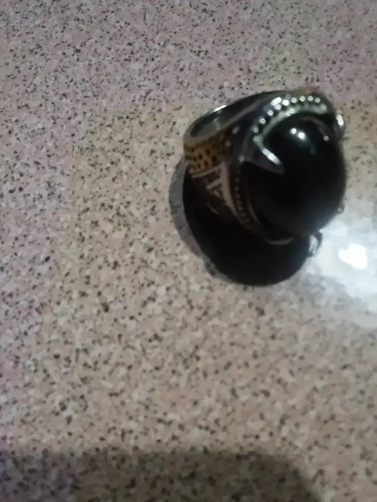 Murah !! Cincin batu akik hitam mantap