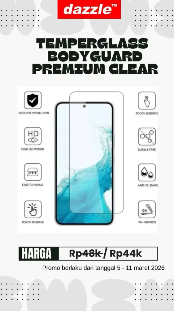 Temperglass bodyguard premium clear