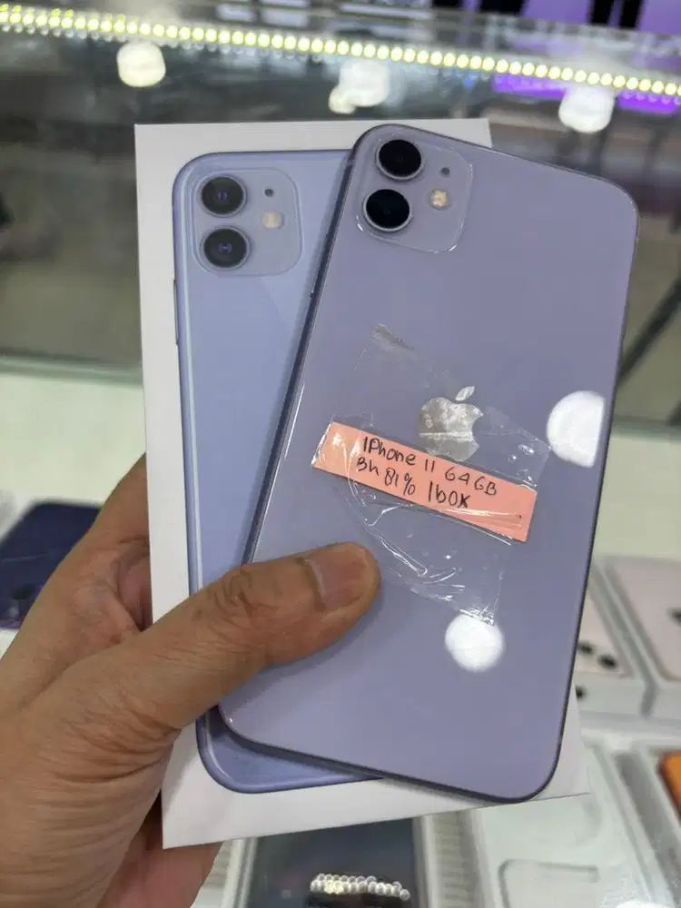 IPHONE 11 64GB EKS IBOX BH 98% PURPLE MULUSS