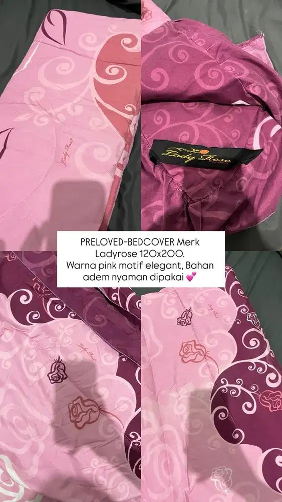 PRELOVED BEDCOVER Lady Rose 120x200
