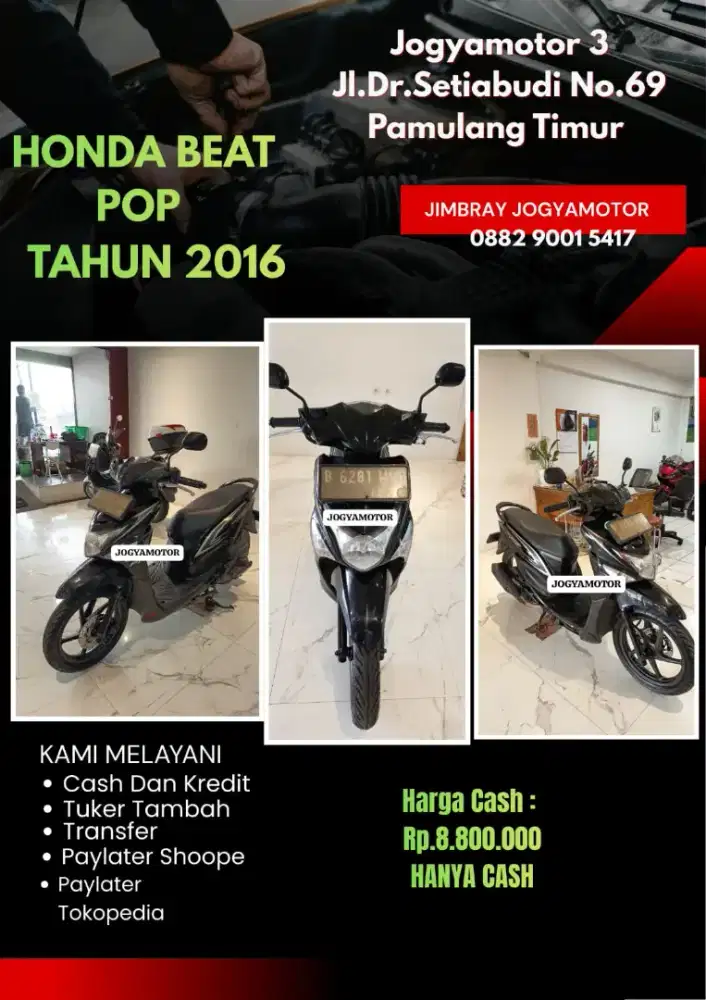 A_Honda Beat POP Tahun 2016