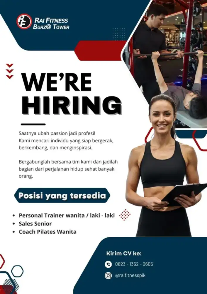 LOWONGAN KERJA senior sales dan personal Trainer