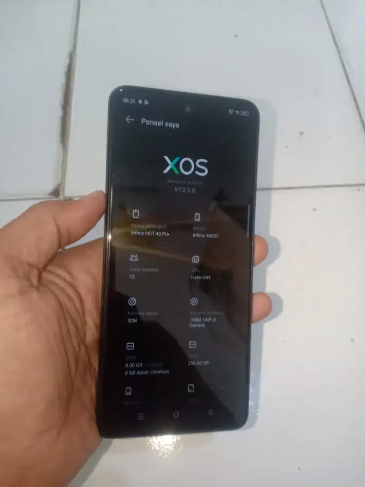 Infinix hot 40 pro ram 8+8/256