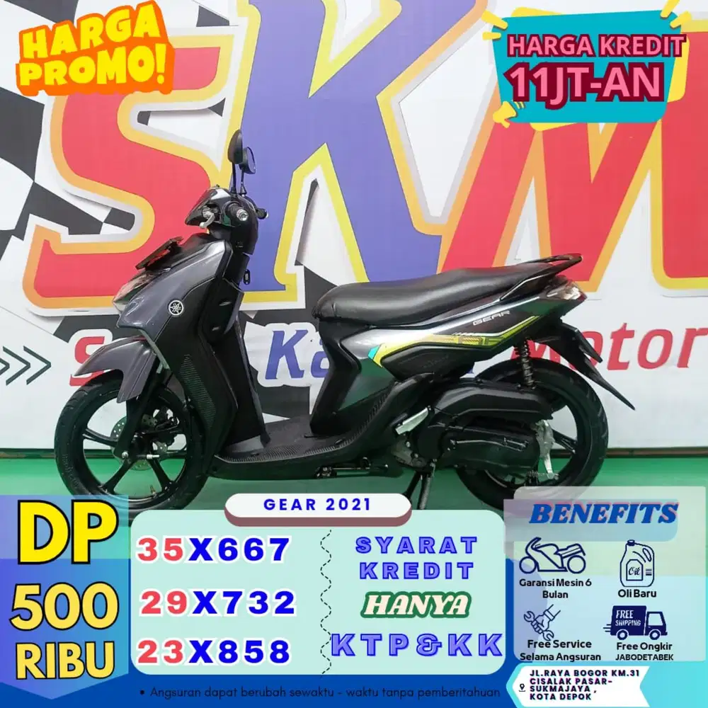 Gear 2021 DP 500,syarat KTP dan KK proses 1 hari