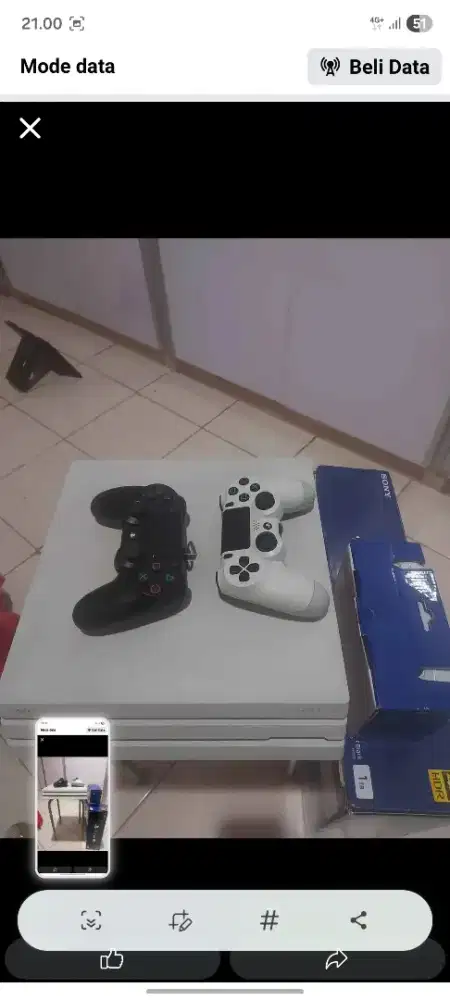 ps4 pro, 1 stik ori sony, 1 stik ori pabrik
