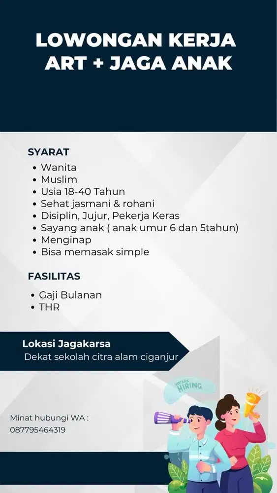 DIBUTUHKAN ART MENGINAP